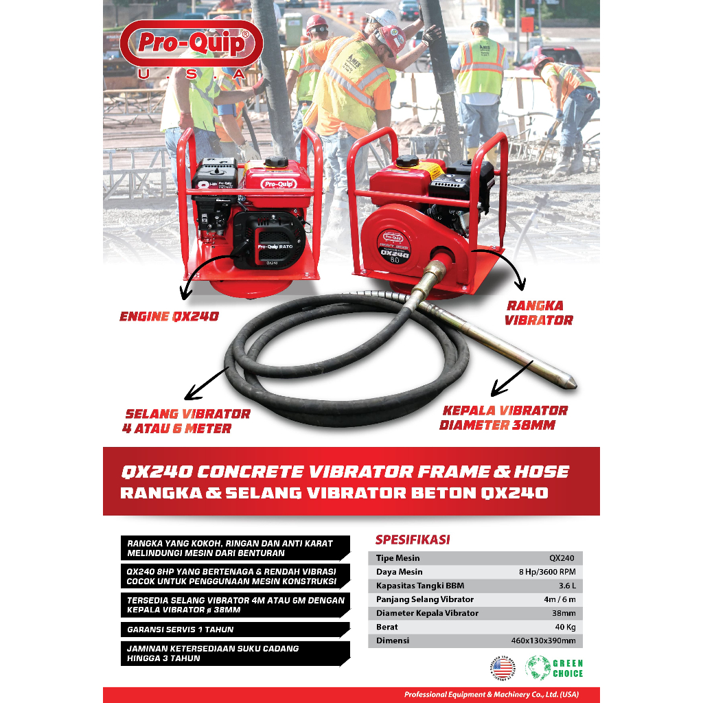 PRO-QUIP QX240 - 9HP UNTUK MESIN DIESEL PENGGERAK / GASOLINE ENGINE