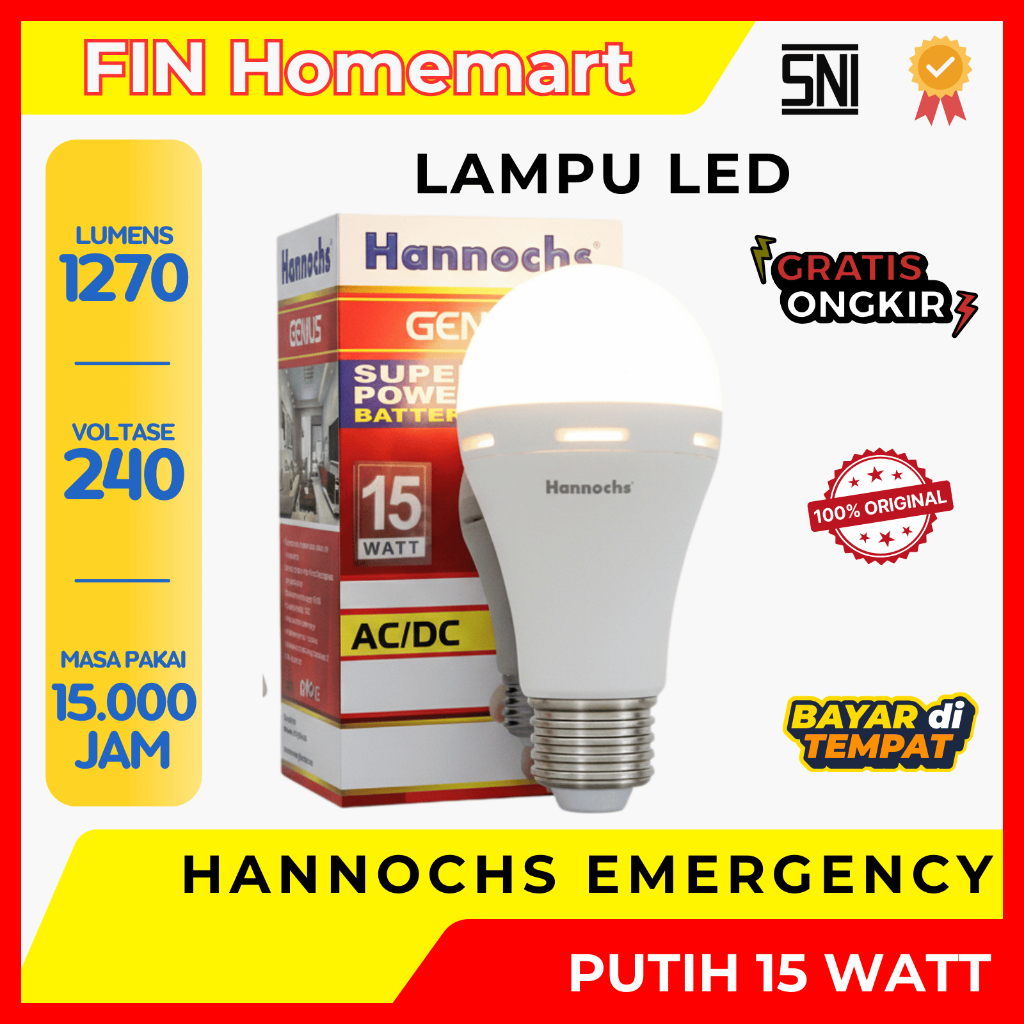 Lampu Emergency Hannochs Genius 15W