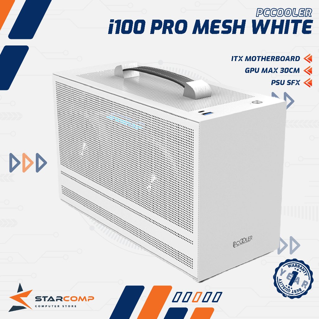 PCCOOLER I100 PRO MESH WHITE MINI-ITX Casing PC