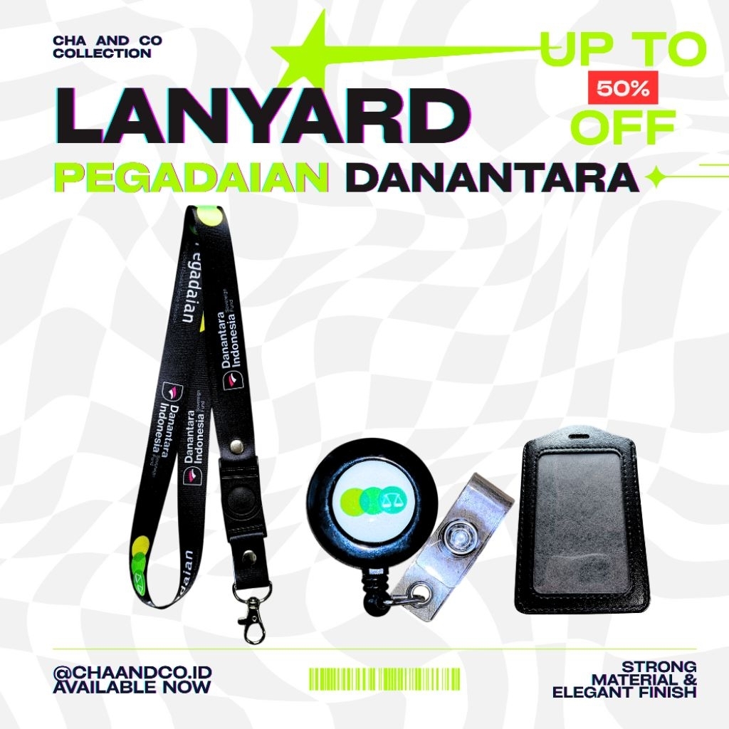 LANYARD PEGADAIAN DANANTARA / SATU SET LANYARD PEGADAIAN DANANTARA PREMIUM