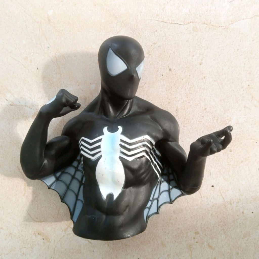 bust marvel spiderman venom coin bank not legends select statue mainan action figure