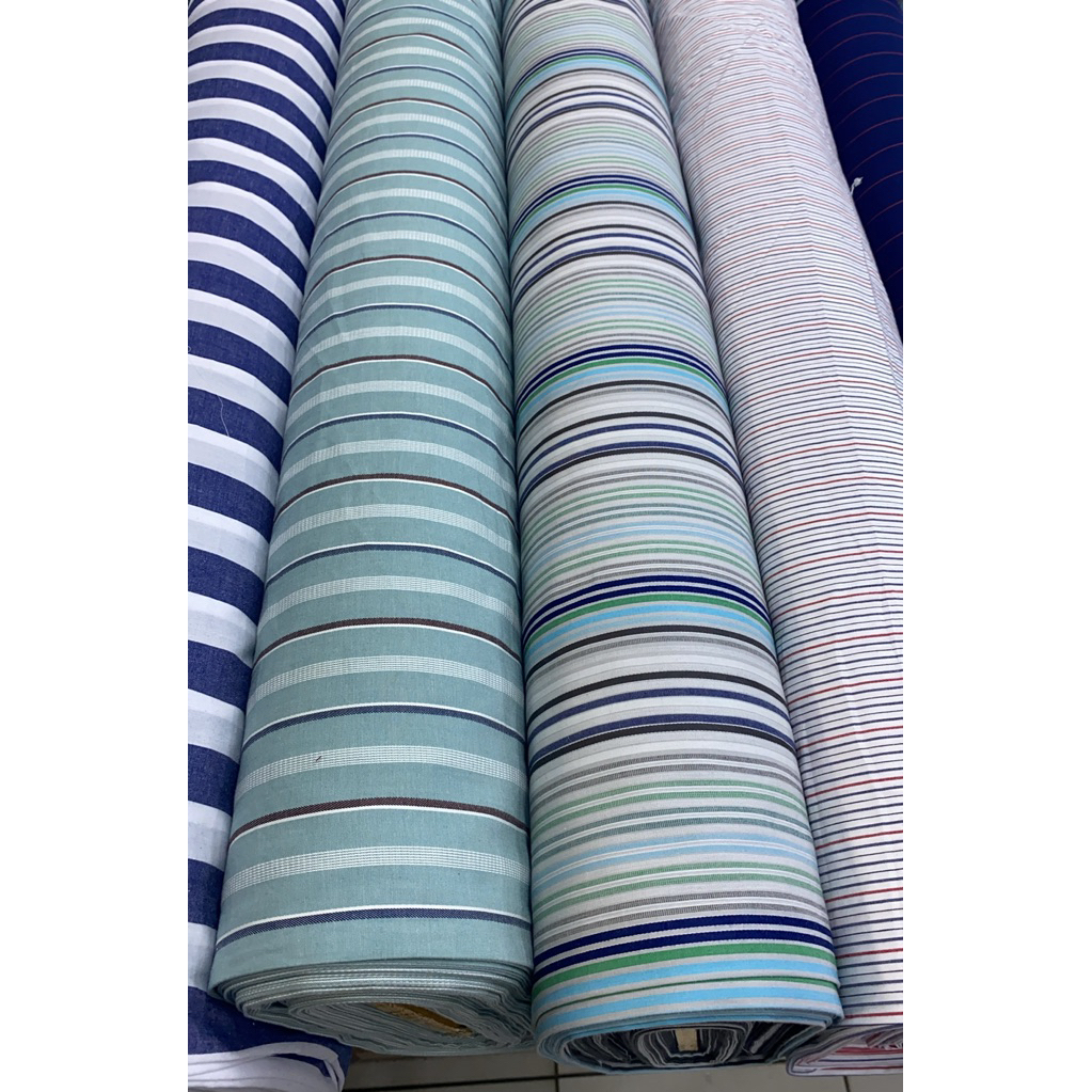 kain katun italy salur kemeja gamis atasan tunik dll