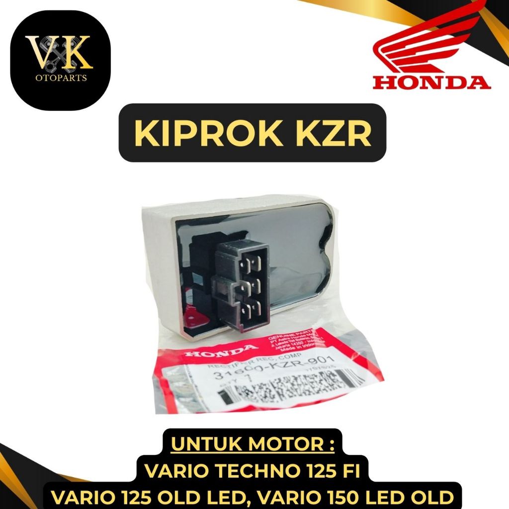 KIPROK REGULATOR HONDA KODE-KZR ORIGINAL KIPROK VARIO TECHNO 125 FI/150-125 LED OLD ORI100% ASLI HON
