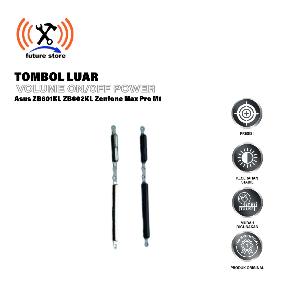 TOMBOL LUAR POWER ON/OFF VOLUME UNTUK HP ASUS ZB601KL ZB602KL Zenfone Max Pro M1 Power Volume Sparep