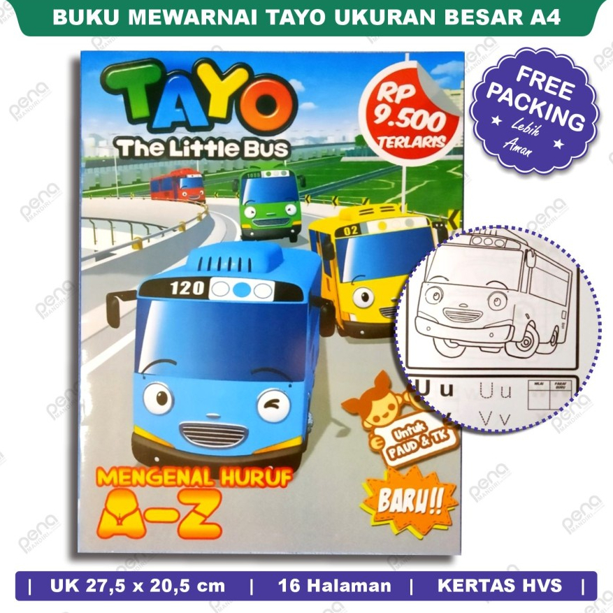 Buku Mewarnai Tayo - Mewarnai Anak Tk dan Paud