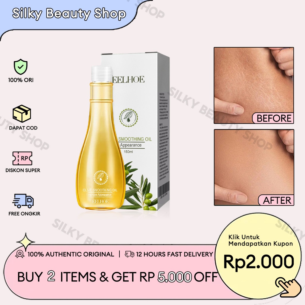 EELHOE Penghilang Stretch Mark 150ml Scar Repair Oil Meringankan Stretch Mark Minyak Olive Smoothing