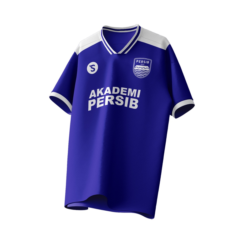 Kaos Sepak Bola Persib Akademi Biru Putih Lengan Pendek Gratis Nama