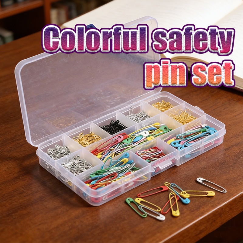 [500pcs/box] Peniti berwarna-warni bahan berkualitas Peniti jarum tajam anti karat peniti dekoratif