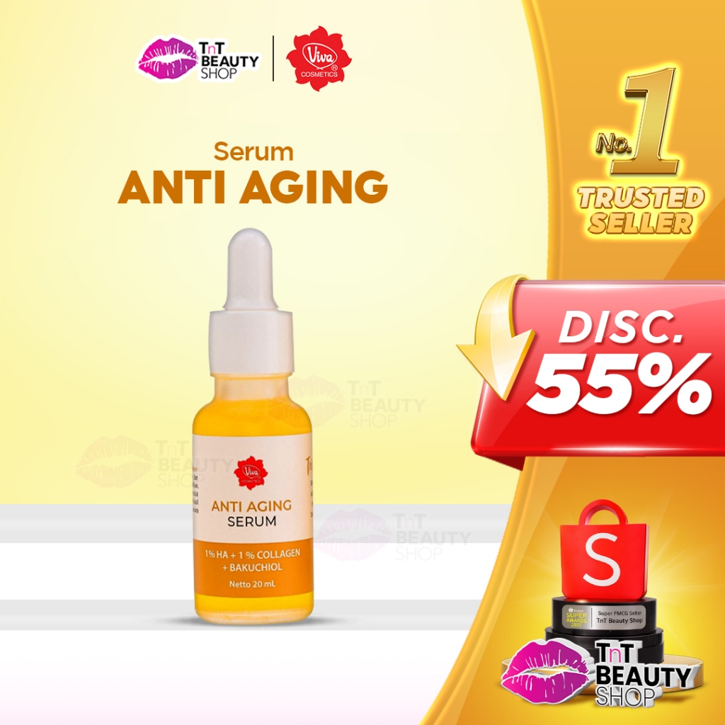Viva Anti Aging Serum with Sodium Hyaluronate (HA) & Collagen 20ml Membuat Kulit Lebih Sehat Dan Ken