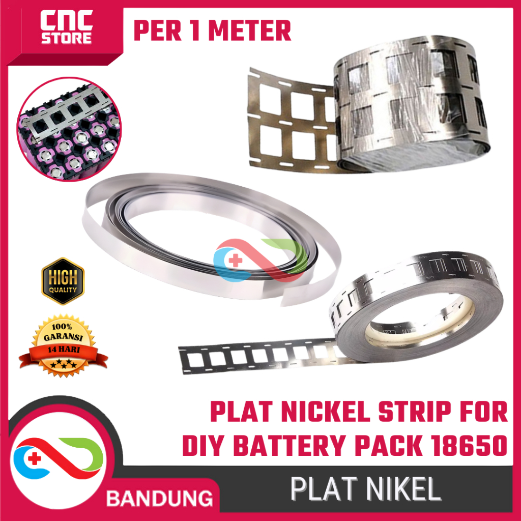 Nickel Strip Plat Nikel Murni Baterai 18650 DIY Battery Pack Lithium Spot Welder Pure Nickel
