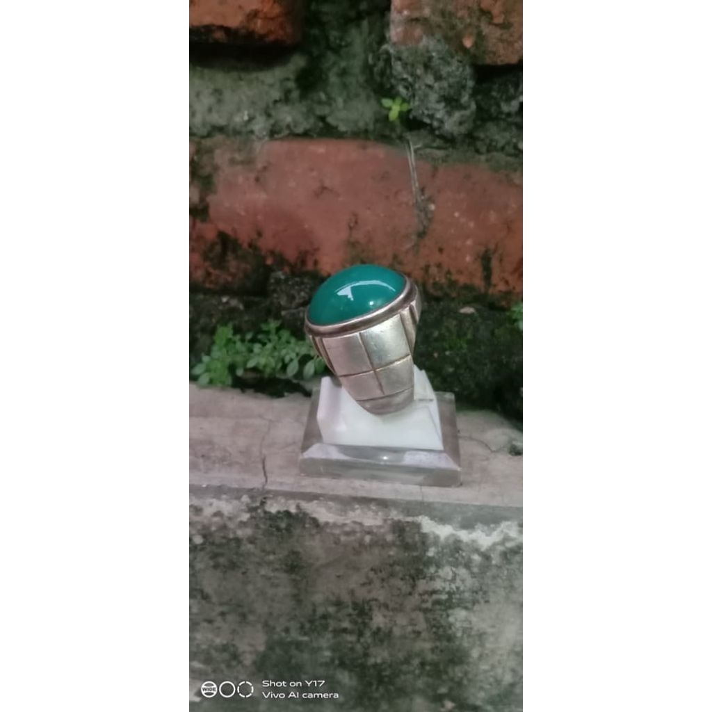 Batu Bacan Palama ring Perak