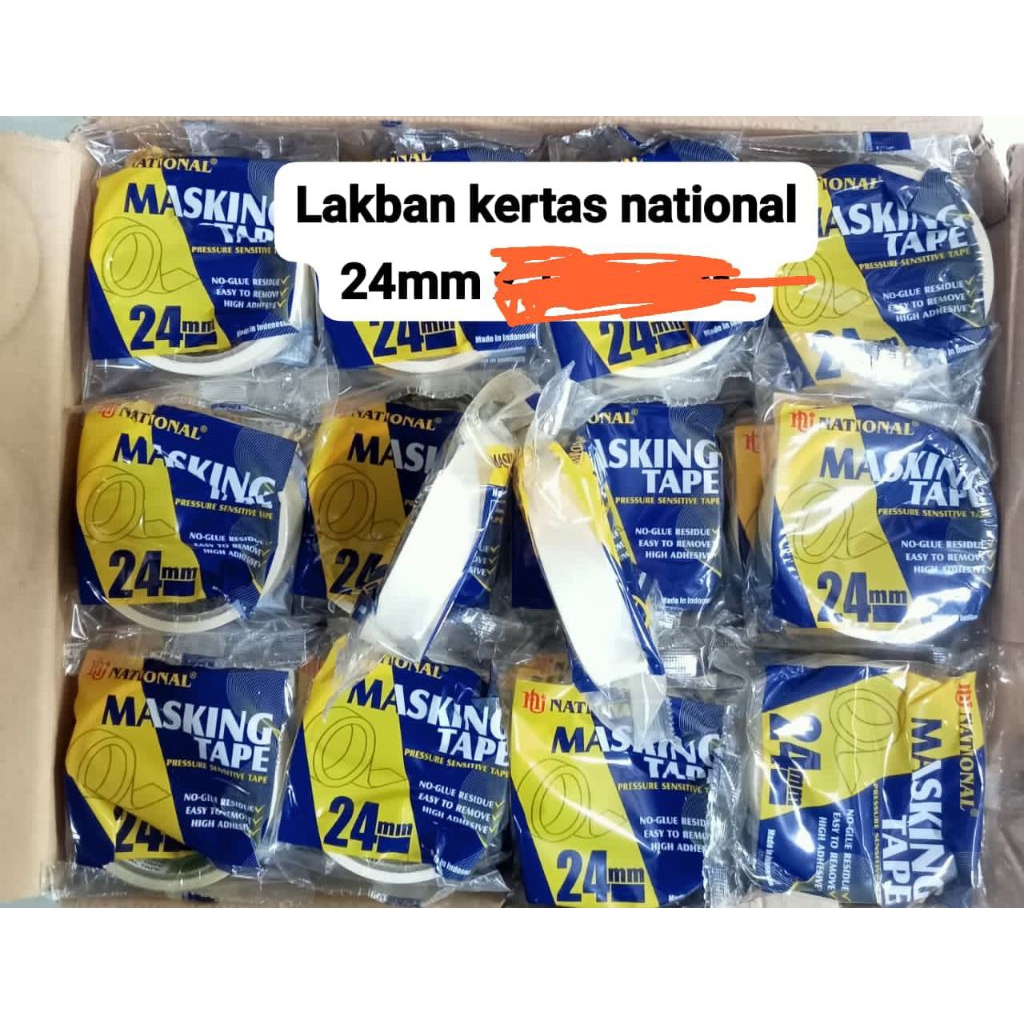 lakban kertas 24 mm tipis nasional #