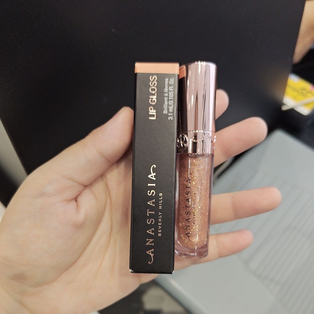 ABH A*nas*tasia B*ever*ly H*il*ls Lip Gloss Amber Sparkle Makeup Make Up Original Mini Kecil 3.1ml