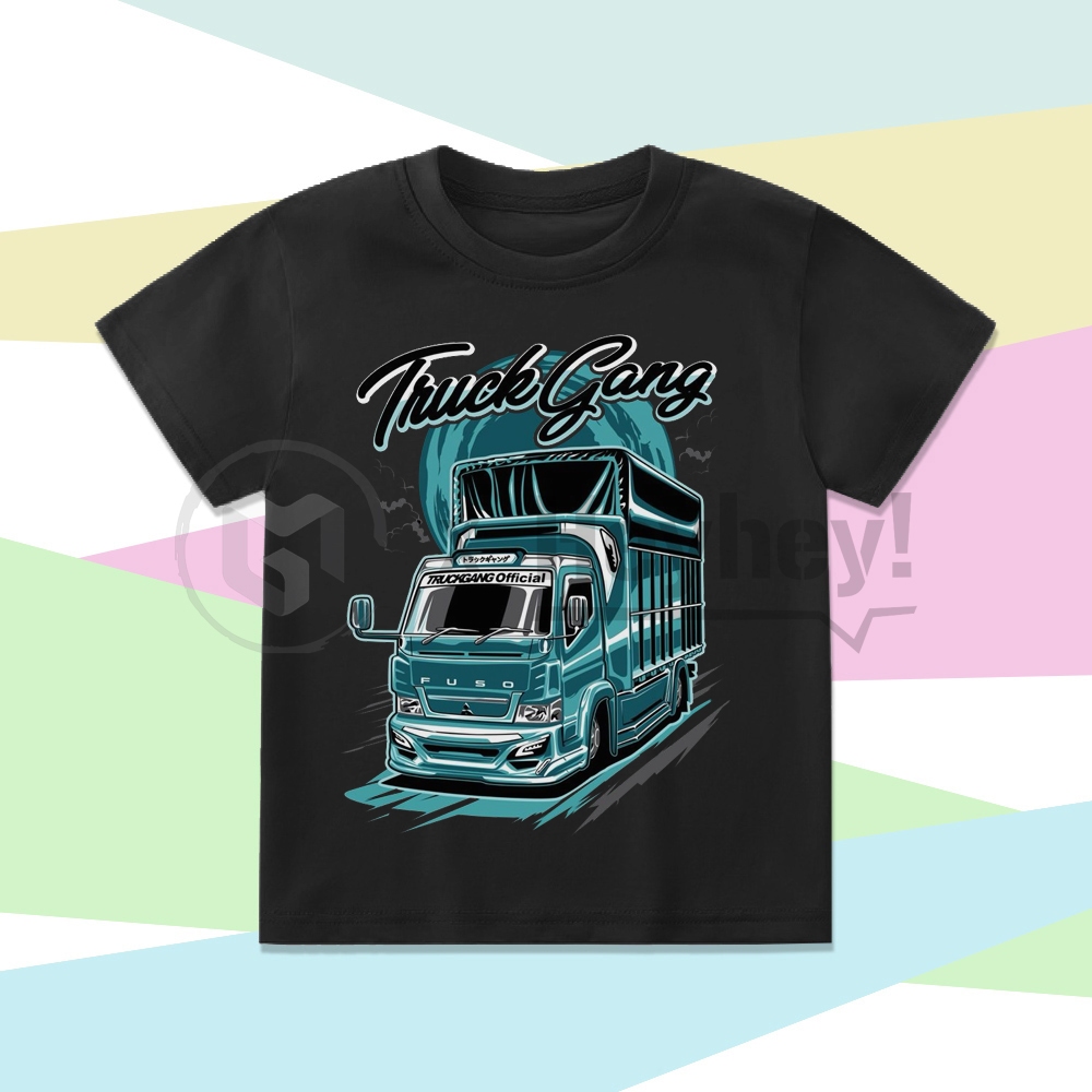 Kaos AnakMotif Truk Fuso Truck Gang Desain Kartun