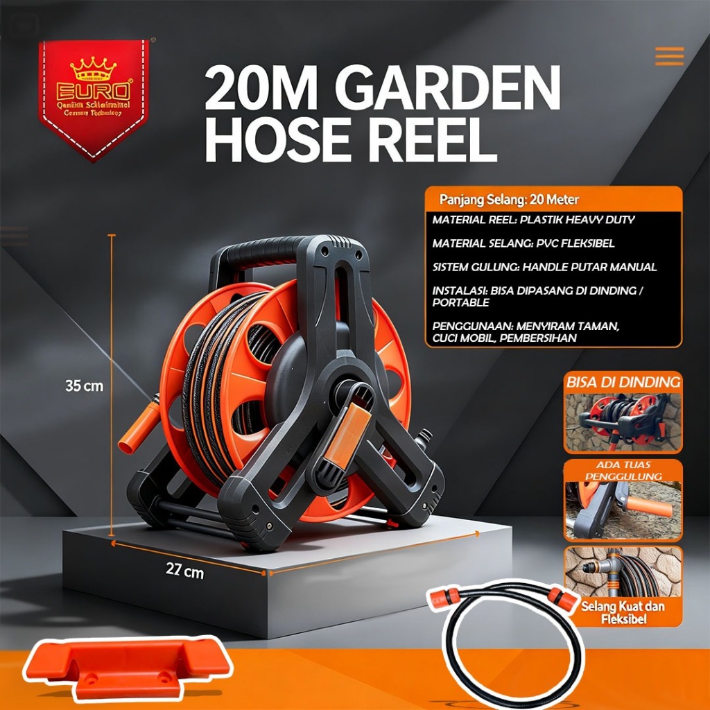 Hosereel selang air 20meter