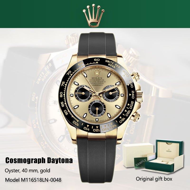 [100% ORI BARU Rolex Daytona] 100% Original Jam Tangan Rolex Pria Cosmograph Daytona M116518LN-0048 