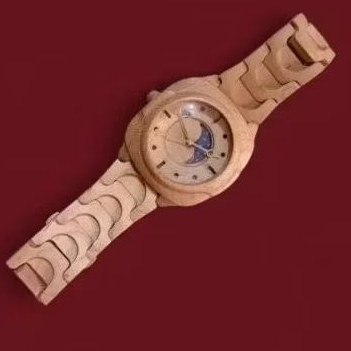jam tangan kayu matoa moonphase original