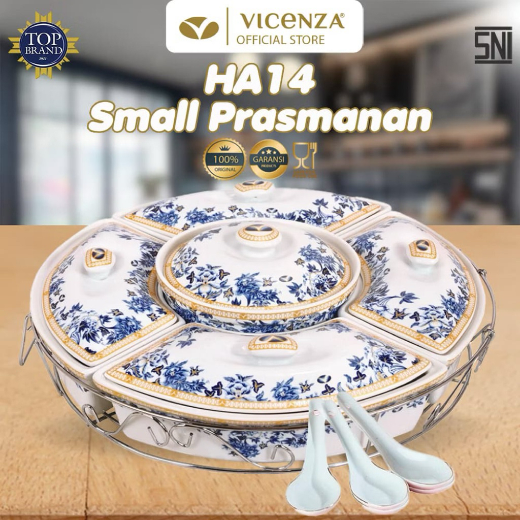 PRASMANAN KERAMIK PUTAR VICENZA ETERNITY HC14/ WADAH SAJI PRASMANAN VICENZA SNACK