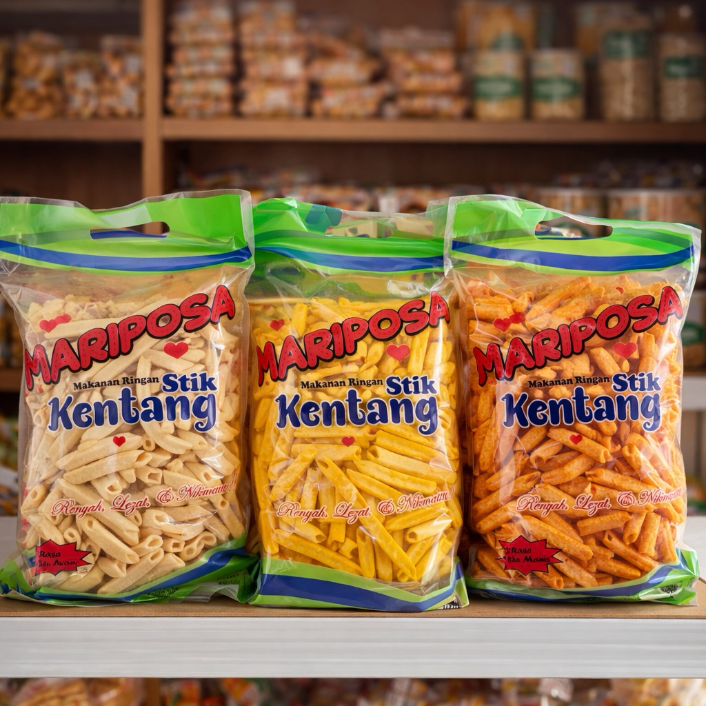 Mariposa Snack Kentang - Kentang stik rasa - Spesial Kue Lebaran