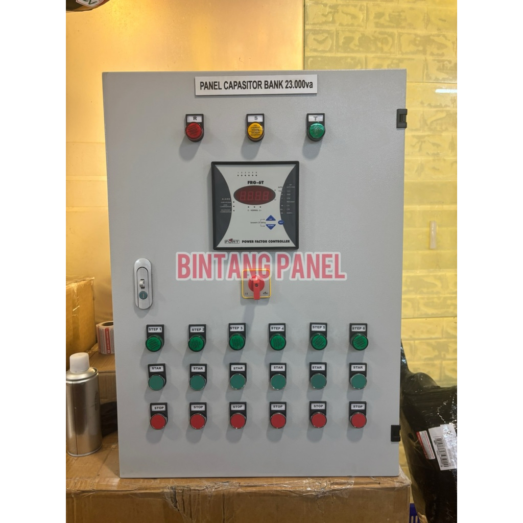PANEL CAPASITOR BANK 20 KVAR  6 STEP 23kva 23kva PANEL KAPASITOR BANK 20 kvar 23000va
