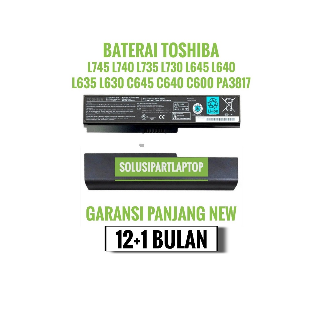 BATERAI Toshiba L645 L745 C640 - PA-3817U-1BRS ORI