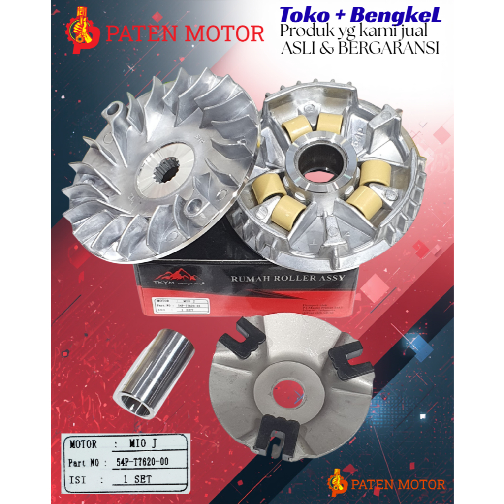 TAKAYAMA- PULLEY SET DEPAN KIPAS RUMAH ROLLER YAMAHA MIO J MIO SOUL GT 115 CC