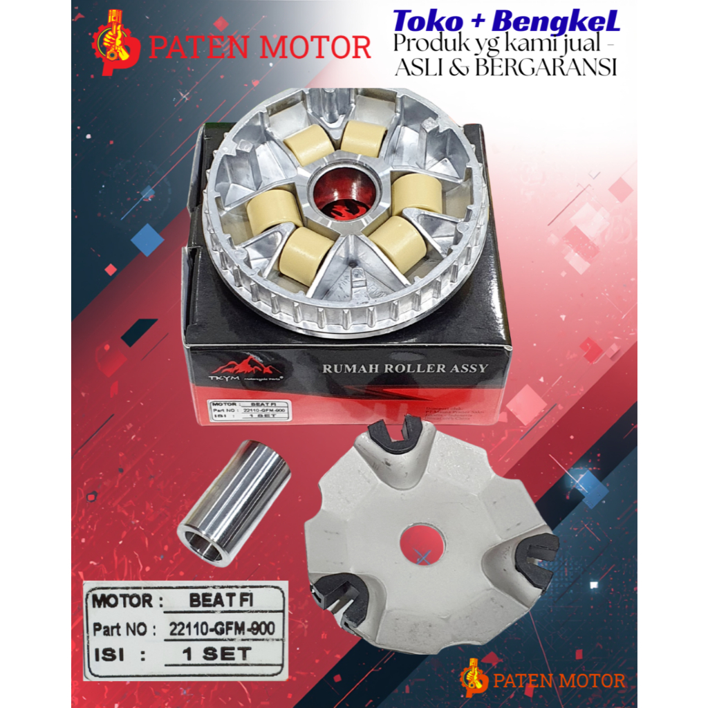 TAKAYAMA- PULLEY SET DEPAN RUMAH ROLLER HONDA BEAT FI STATER KASAR VARIO 110 KARBURATOR VARIO 110 FI