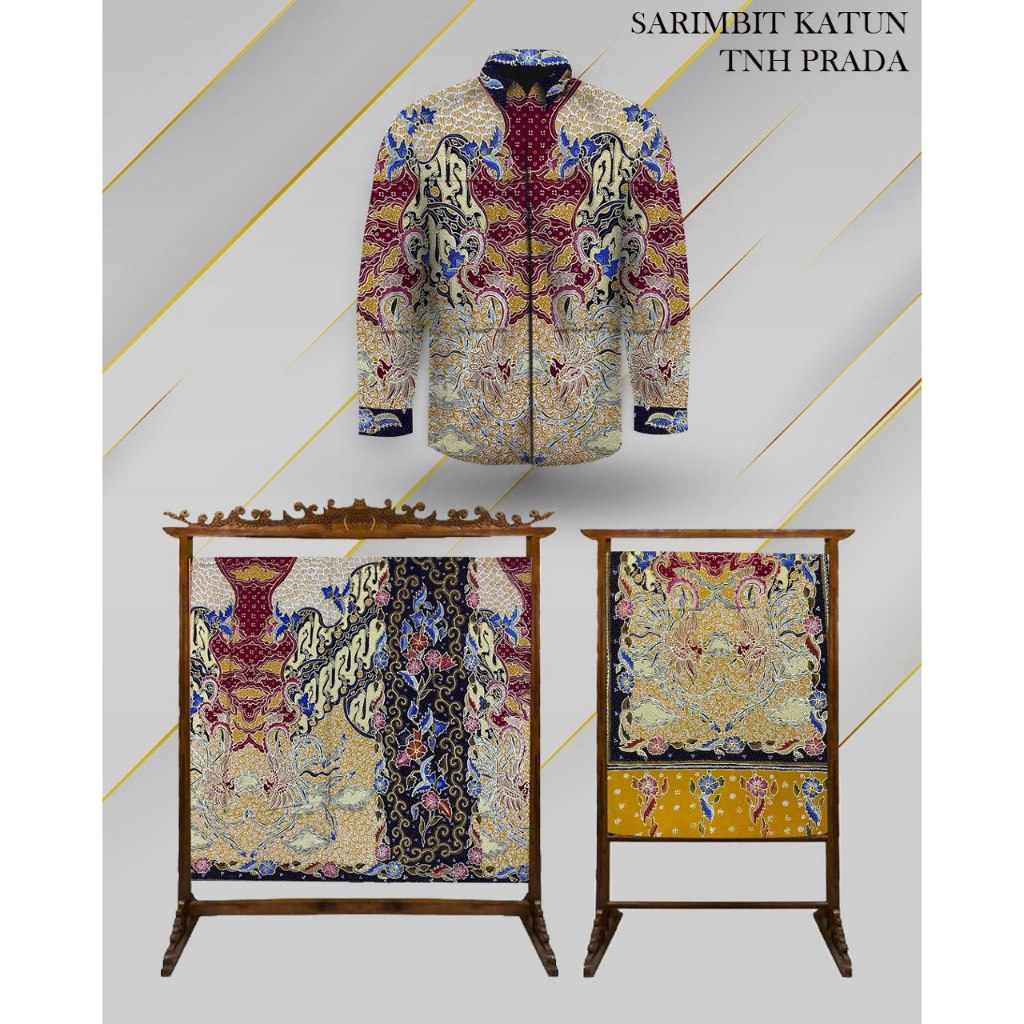 Kain Sarimbit  Batik Tulis katun Prada emas  Sarimbit couple batik tulis 3 in 1 sarimbit