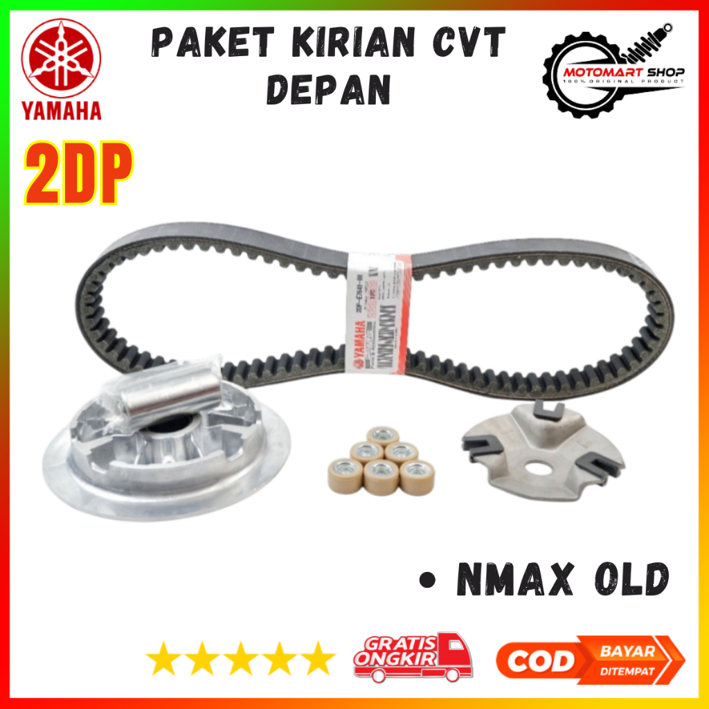 Paket Kirian CVT Nmax Old Ori / Vanbelt + Rumah + Roller Nmax Lama - 2DP