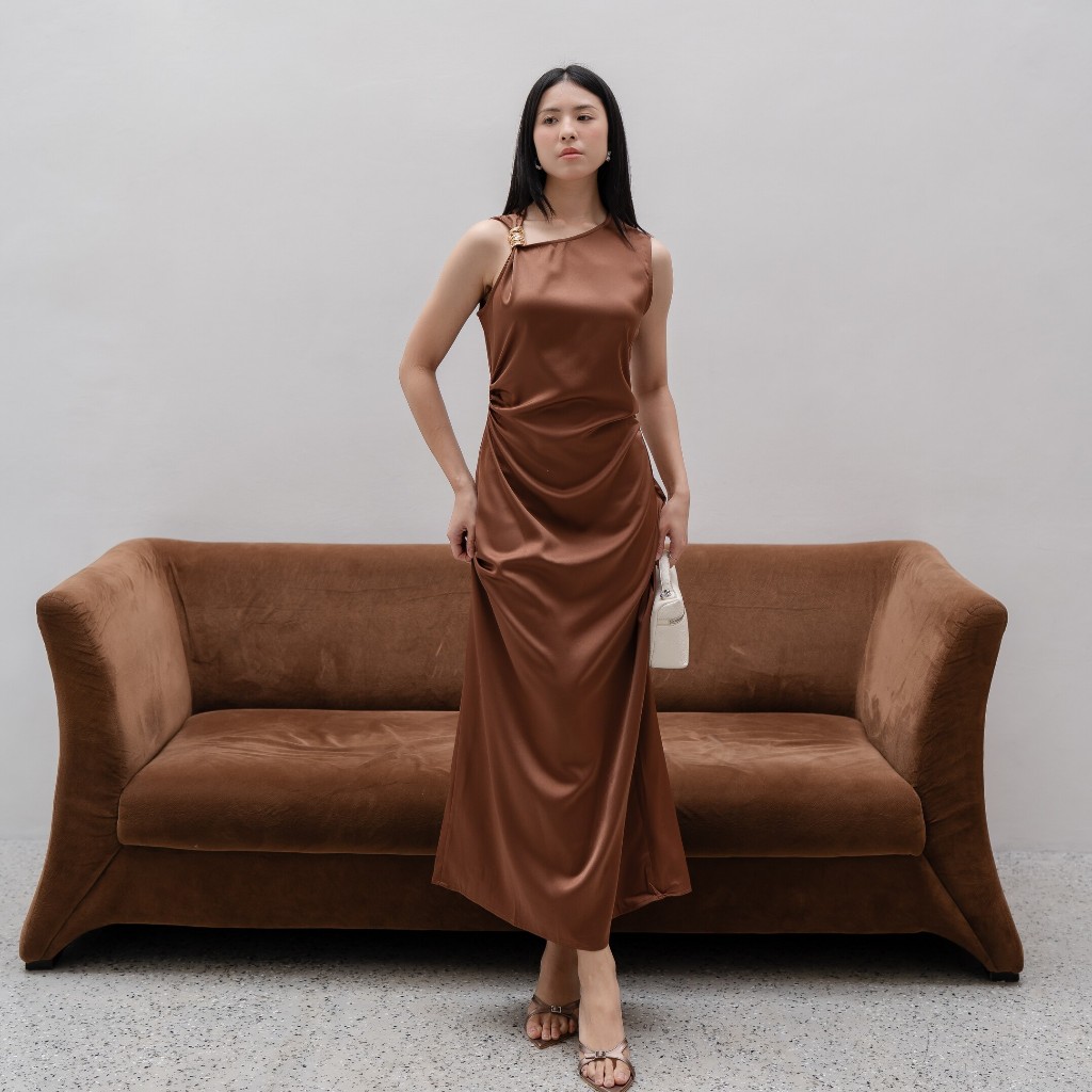 Diddy Silk Dress / Long Dress  Satin / Gaun Panjang Satin -  GURLBUCKET