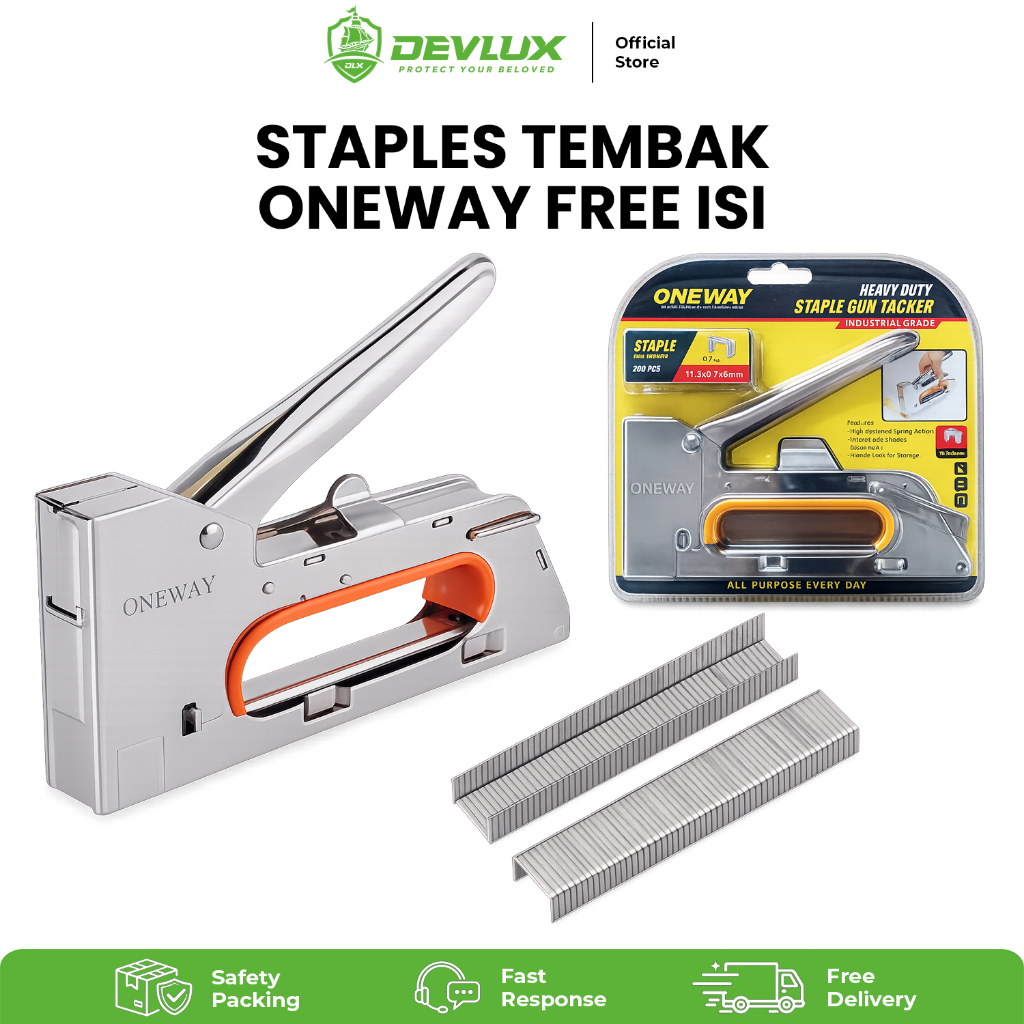 Staple Gun Tacker Besi – Staples Tembak Heavy Duty untuk Jok Motor & Kerajinan
