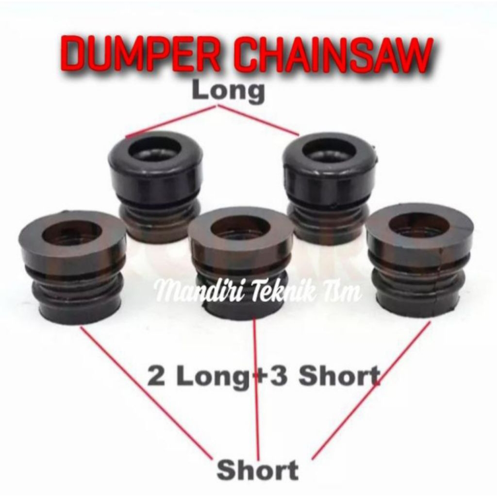 Dumper chainsaw / karet body gergaji mesin/ body set chainsaw 5200 5500 5800 ( Hitam)