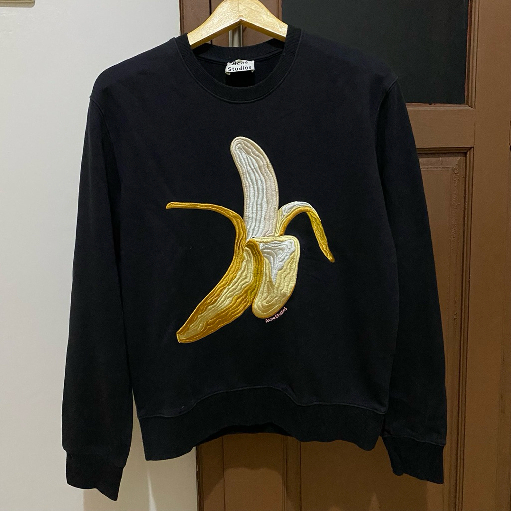 Acne Studios Banana Embroidered Crewneck Unisex