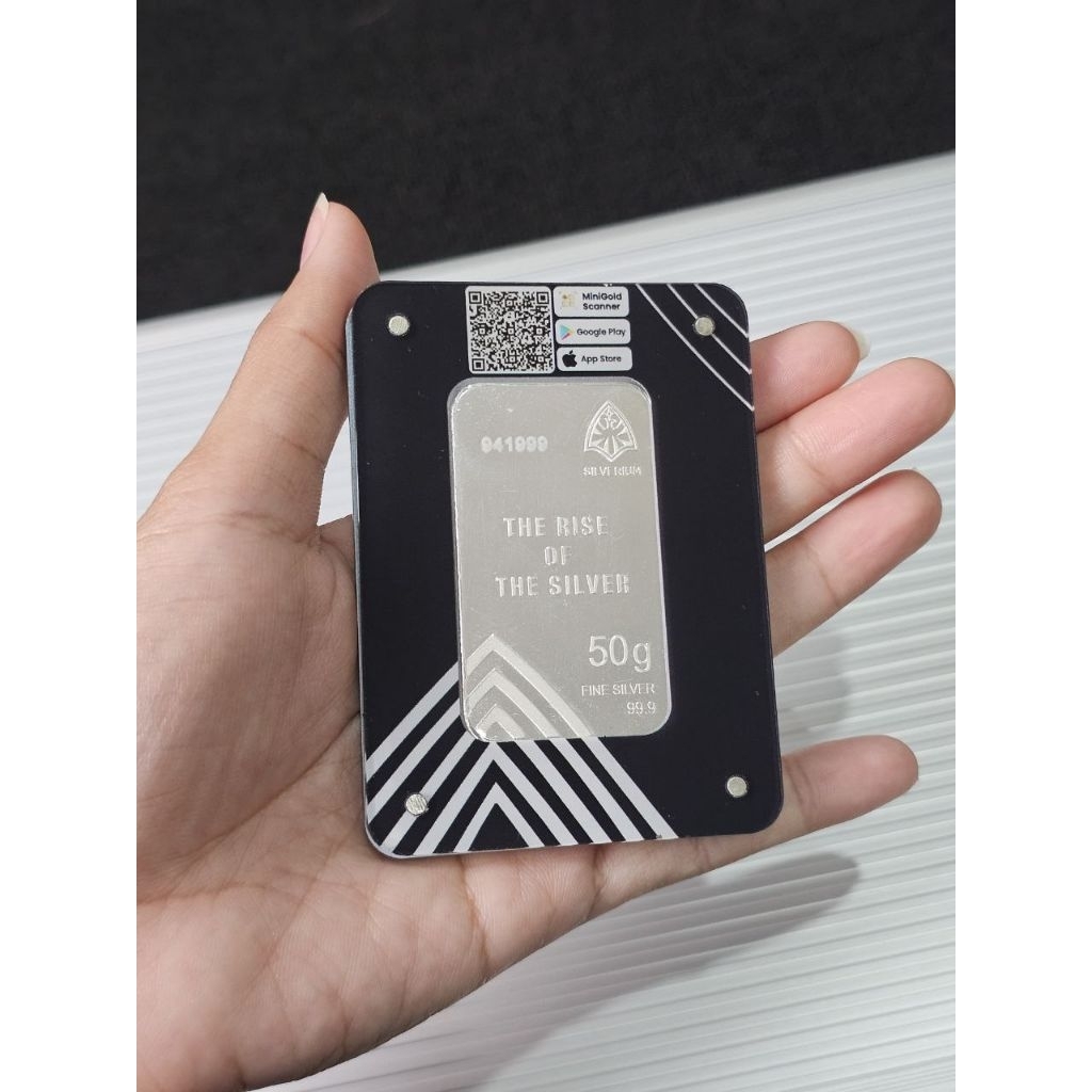 [Ready Stock] Silverium 50 gram Fine Silver Perak Batangan