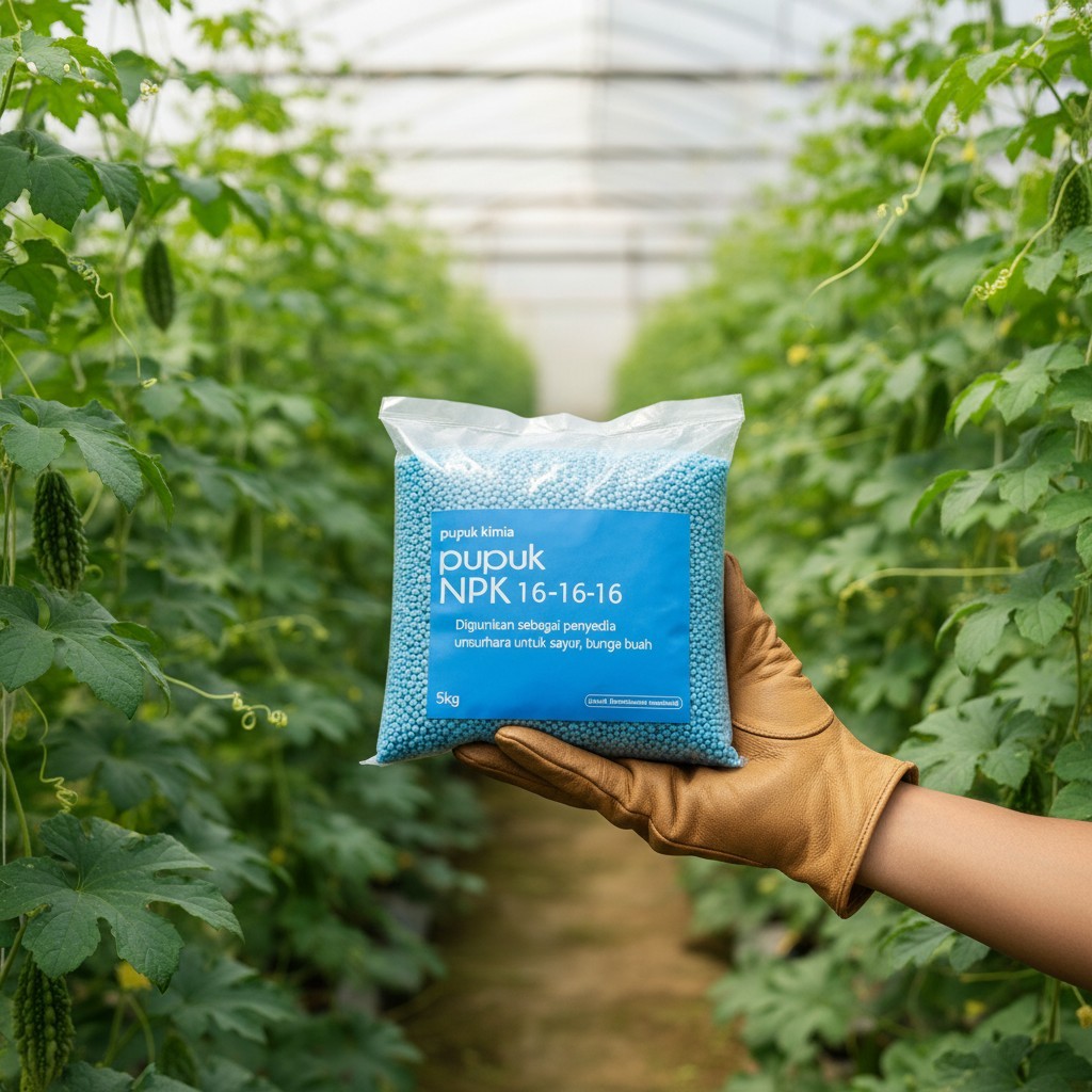 Pupuk Kimia NPK 16-16-16 5kg Netto Granular Untuk Tanaman Buah Pare