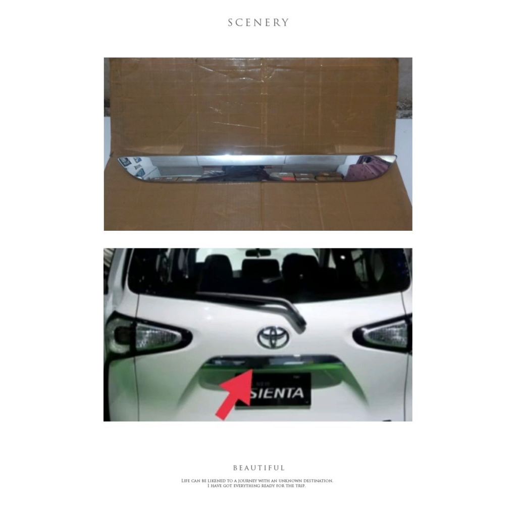 trunklid pintu belakang toyota sienta original