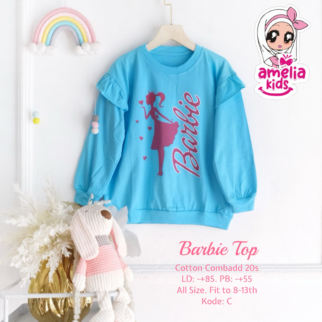 Pakaian Anak HQ BARBIE TOP From AMELIA KIDS FASHION STORE