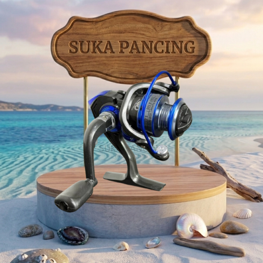 Reel Pancing Mini Jigmen Tiny-R Ukuran 500 Ultra Light Tersedia Berbagai Warna Merah Biru Hijau Emas