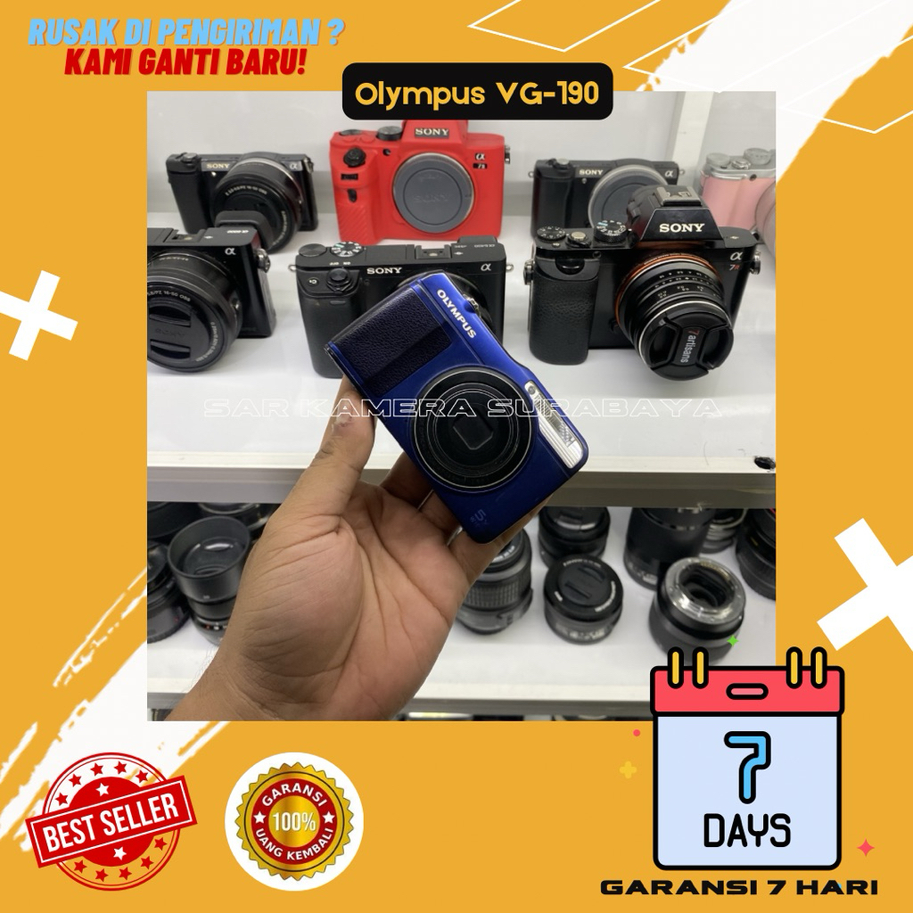 Kamera digital pocket camdig olympus VG-190 blue