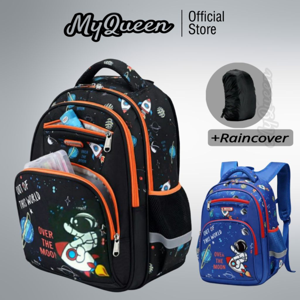 MyQueen - Tas Ransel Anak Laki-Laki Karakter Astronot || Tas Ransel Anak Laki-Laki Astronot Moon