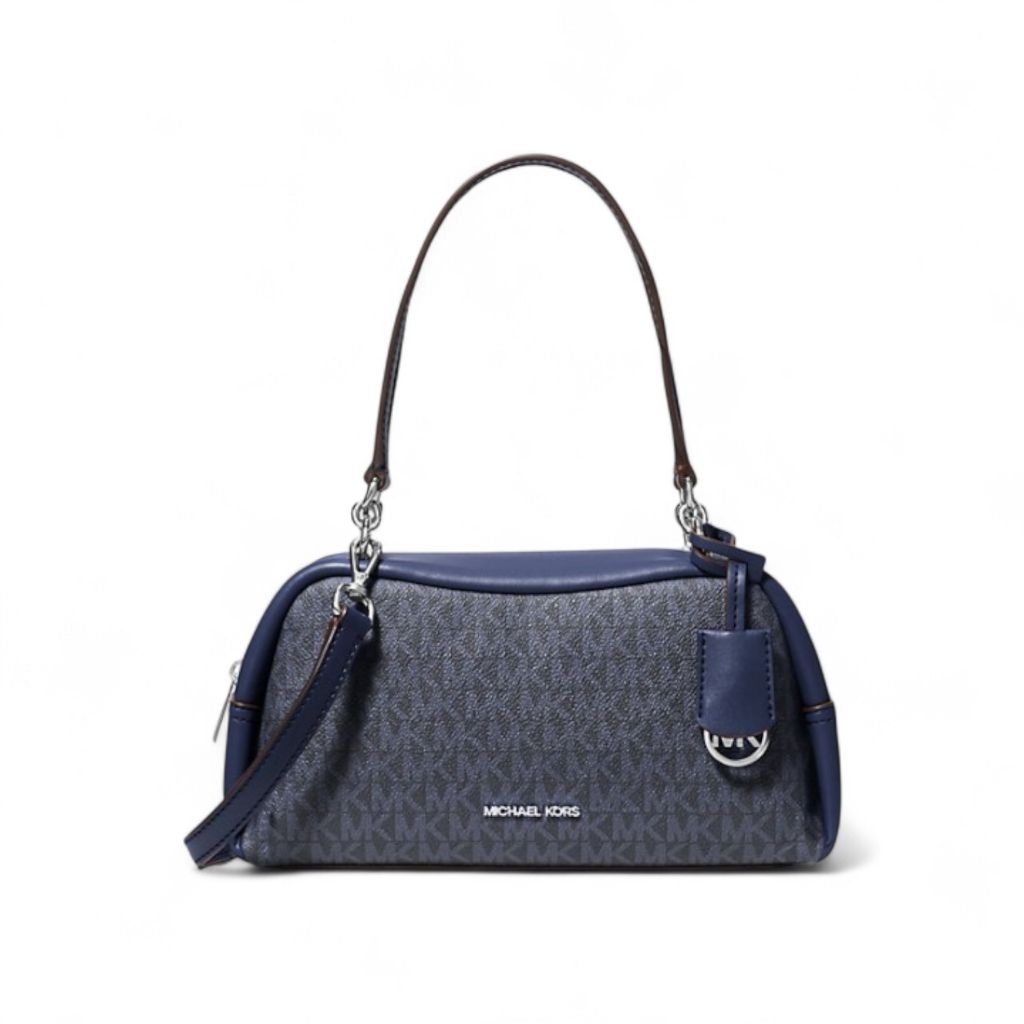 Michael Kors Signature Cecily Small shoulder Bag Brown Blue Navy