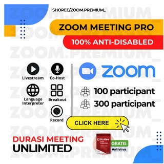 Jasa Upgrade Zoom Meeting 300 Peserta 1 Bulan Full Garansi