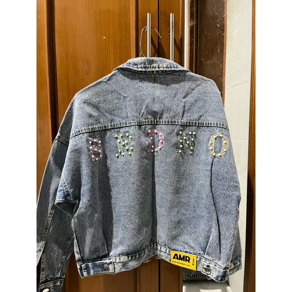 preloved jaket jeans merk amr