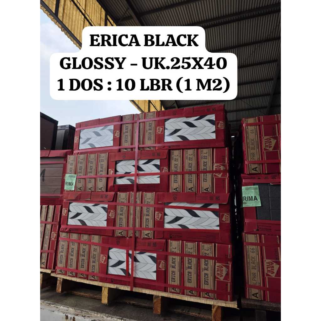 ERICA SERIES GLOSSY UK.25X40 MOTIF DAUN KERAMIK DINDING LANTAI ASIA TILE