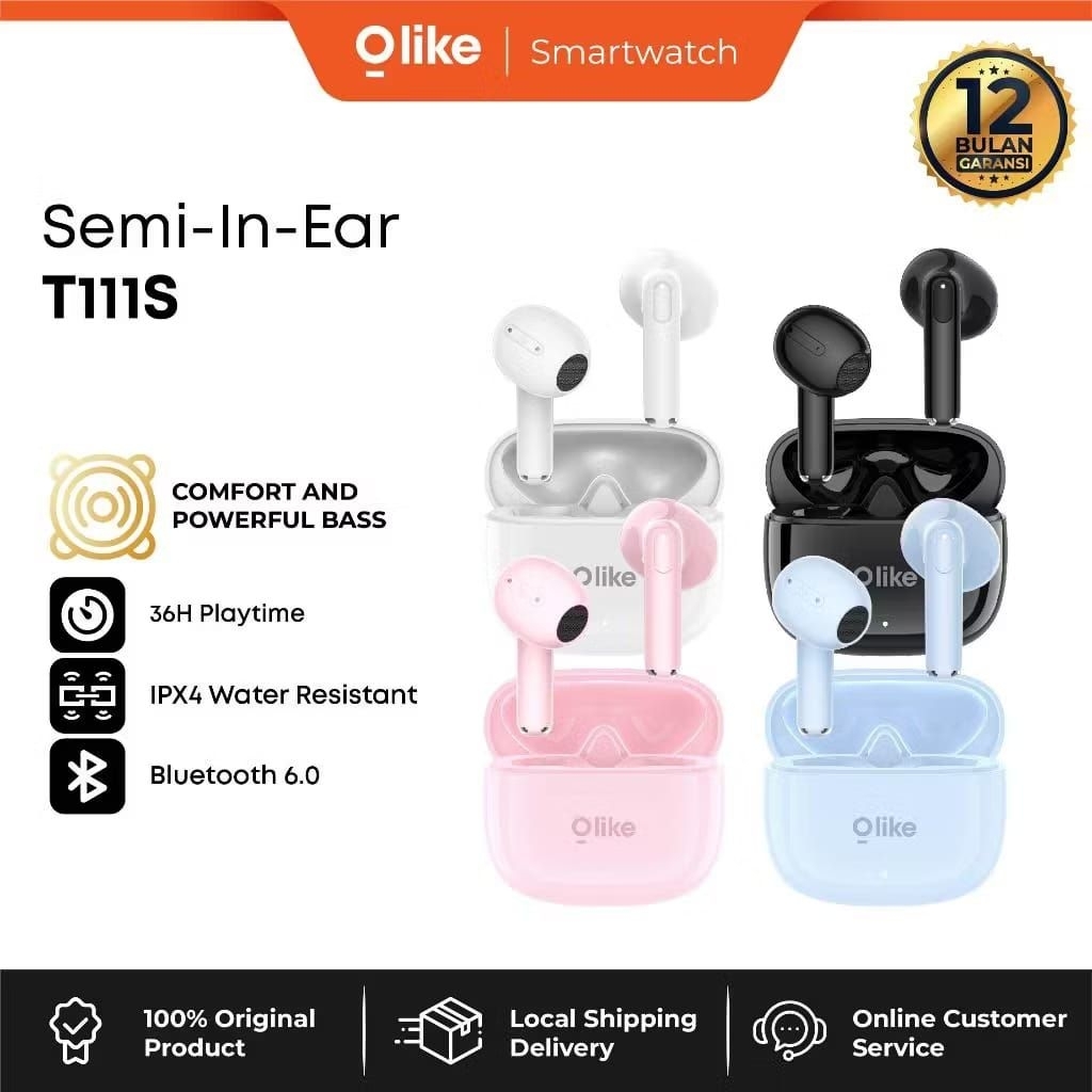 OLIKE T111, T111S TWS Headset Bluetooth 6.0 True Wireless Earphone Original