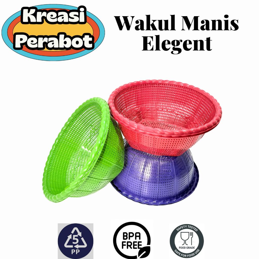 (PAKET HEMAT 4 LUSIN) WAKUL MANIS ELEGENT - BESEK HAJATAN - MARANG/CETING NASI BERKATAN PLASTIK