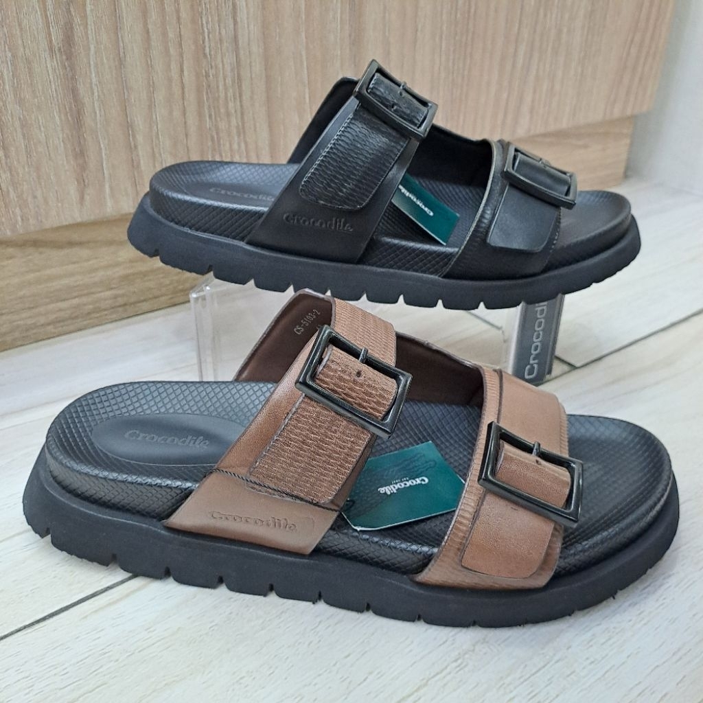sandal kulit pria crocodile
