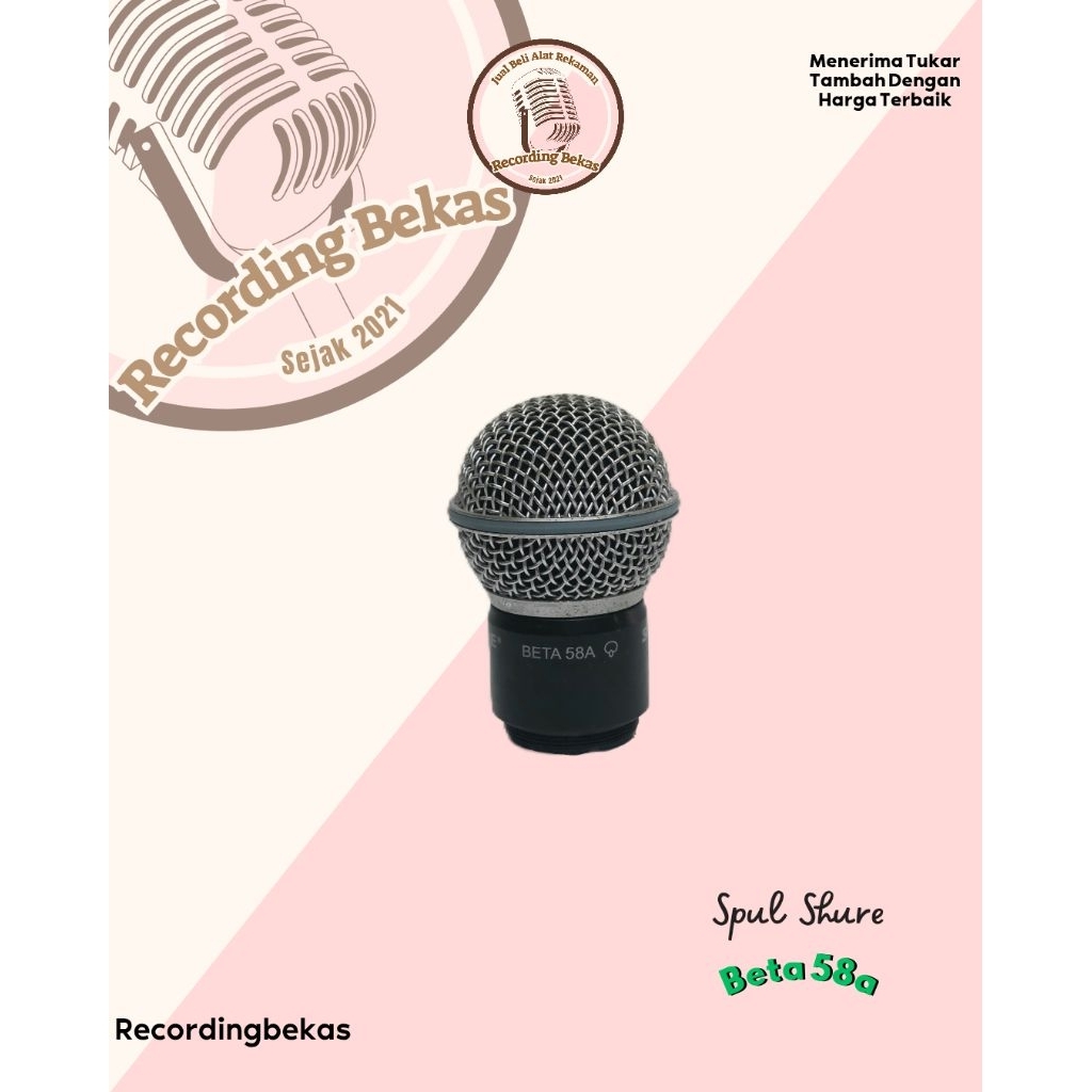 Spul Mic Wireless Shure Beta 58a Original