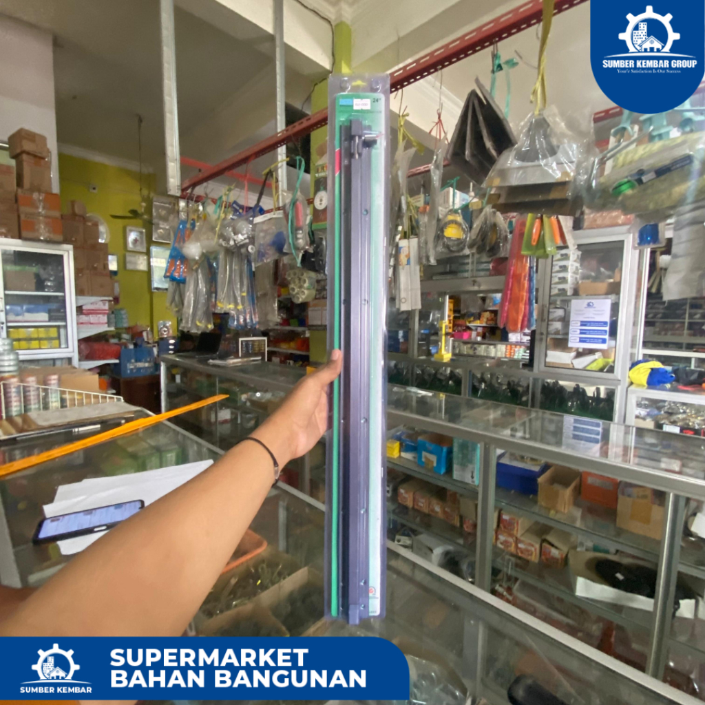Grendel Tanam IGM – Flush Bolt Pintu Aluminium & Kayu (Silver)