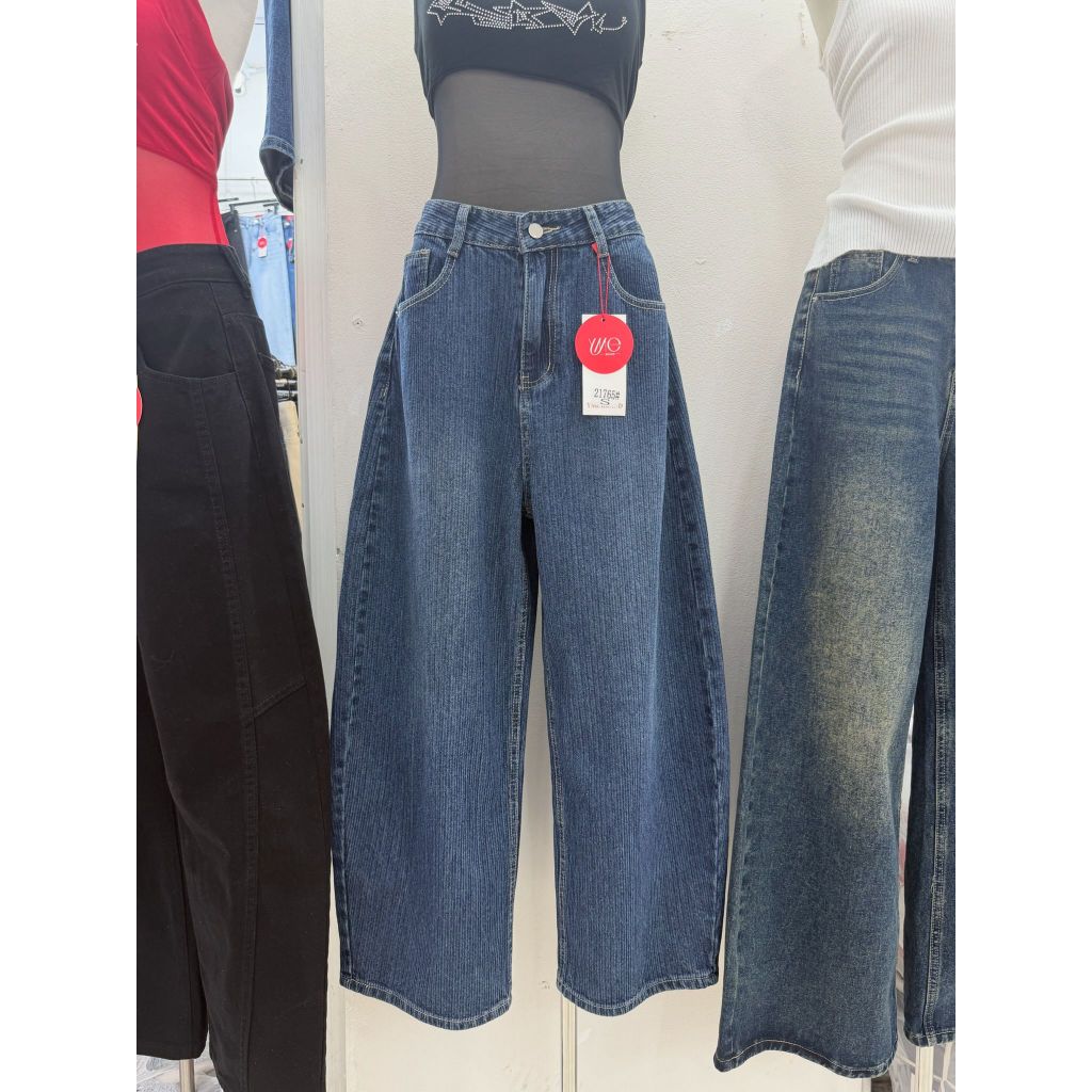 READYSTOCK 21765 CELANA PANJANG BARREL JEANS BKK YME